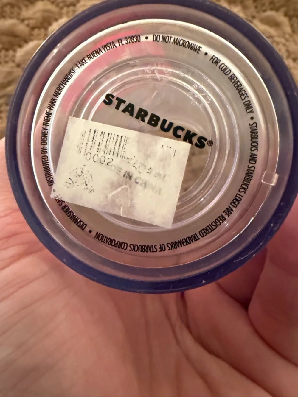Starbucks x Disney World Clear Plastic Tumbler